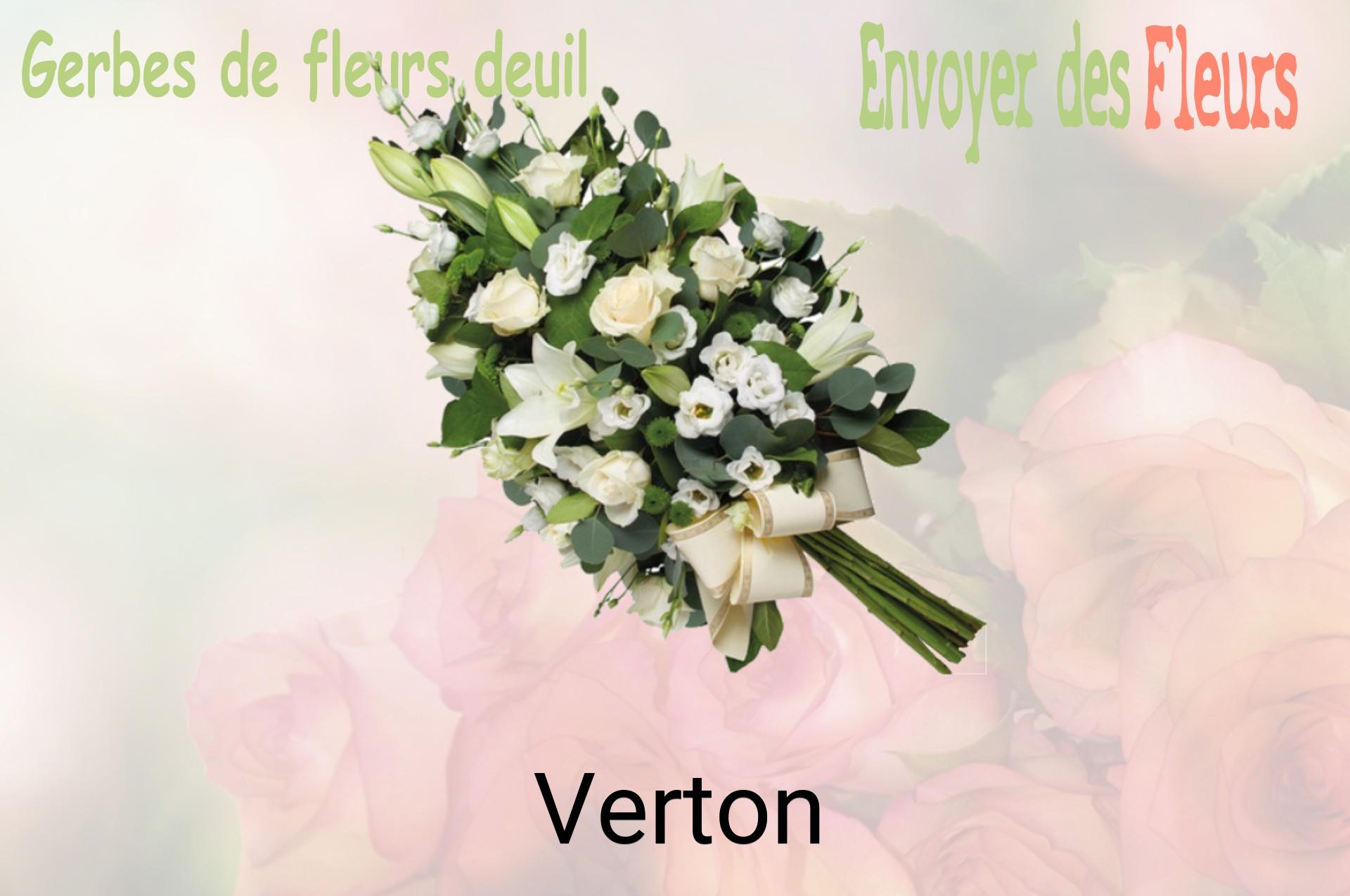Gerbe de fleurs de deuil livrée à Verton